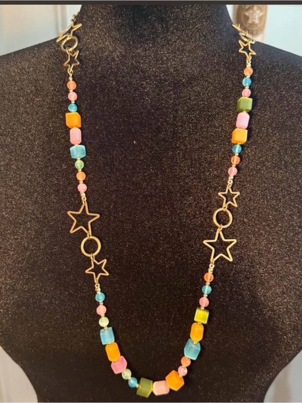 New Treasure Jewels Head in the Stars Beaded Necklace